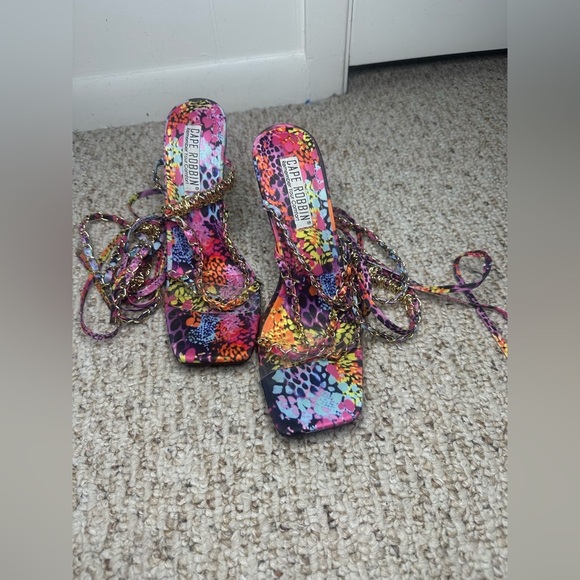 Cape Robbin Colorful Strappy High Heel Sandals size 8.5 - Picture 2 of 6